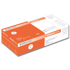 GLOVES Unigloves nitril  ORANGE M p.f N100